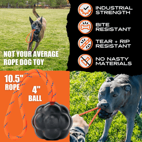 Rumble Rope Ball - Monster K9 Dog Toys