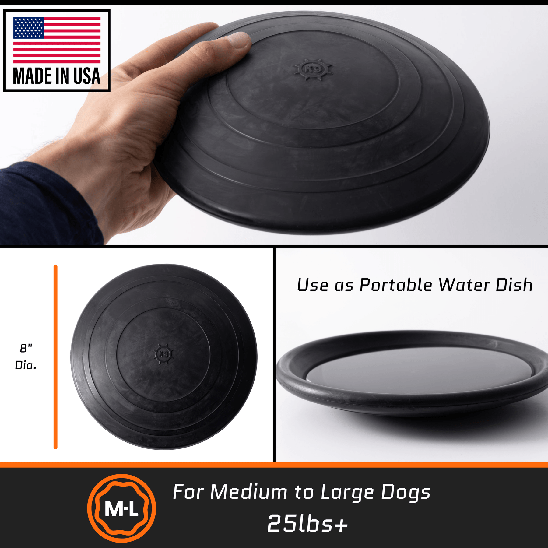 ULTRA DURABLE Flying Disc - Monster K9 Dog Toys